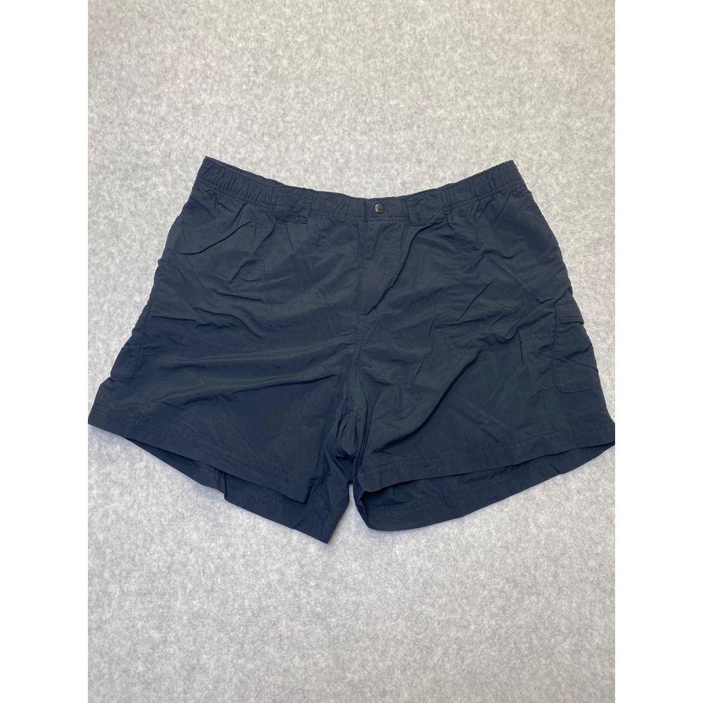 Columbia Womens Black Cargo Hiking Shorts XL Elastic Waist Outdoor Active Trail